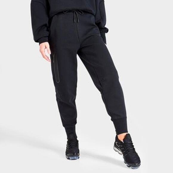 New Nike Standard Fit High-Rise Sportswear Tech Jogger Pants Black Sz 2X Womens - Picture 1 of 10